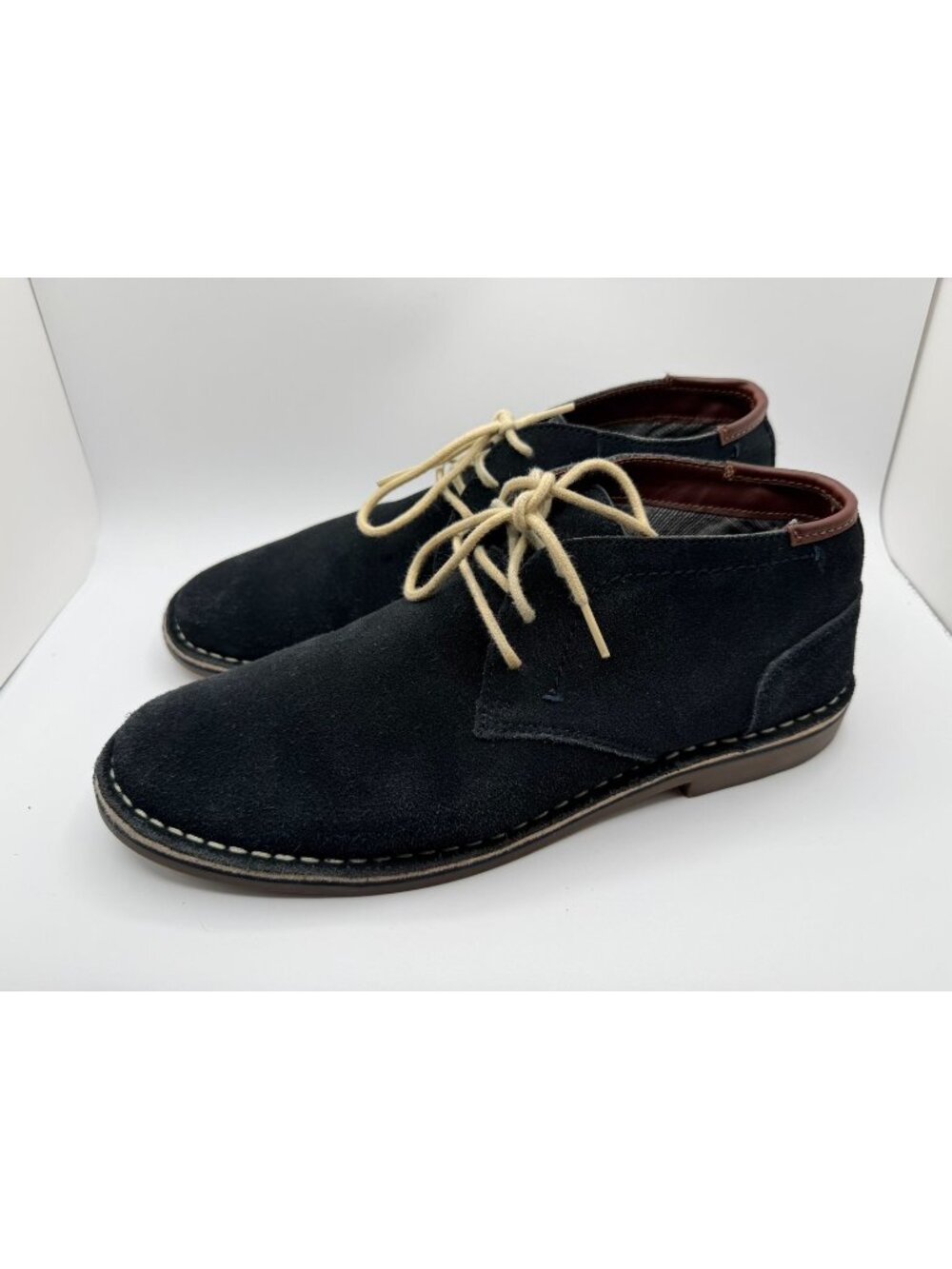 Kenneth Cole Reaction Desert Wind Chukka Boots Men Size 10M Dark Blue Leather